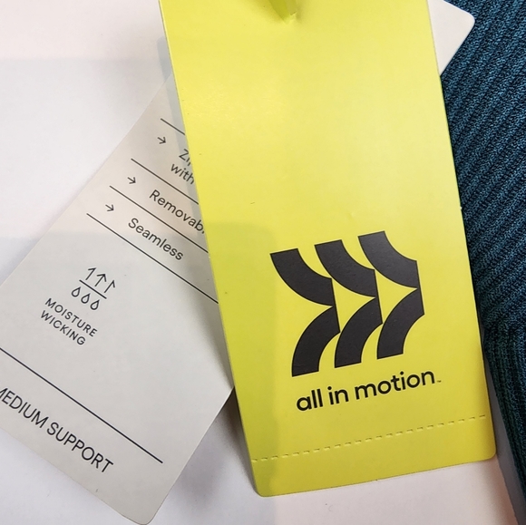 New Workout Sports Bra All in Motion Dusty Blue Gym Top Medium Support Size XS - Picture 3 of 8